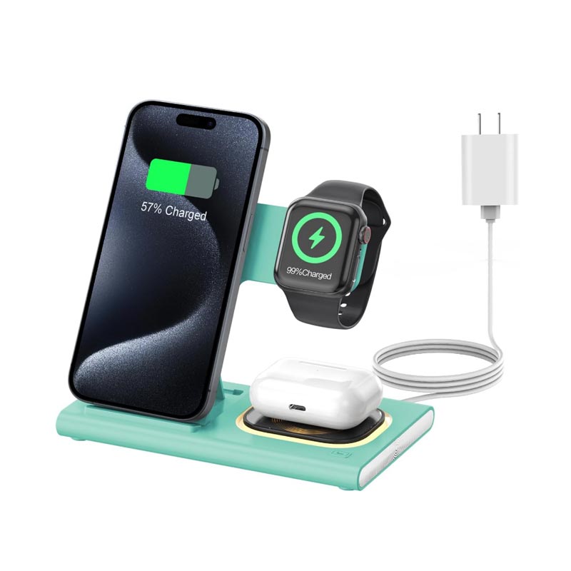 Chargeur sans fil 15W pour téléphone pliable 3 en 1